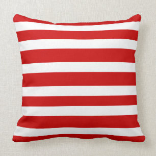 Coussin Rayures rouges inspirées de la marine