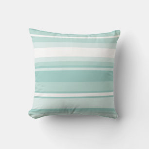 Coussin Rayures vert menthe