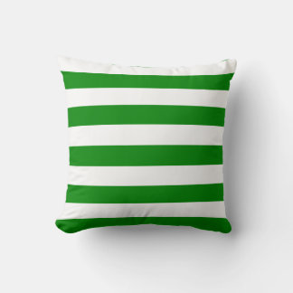 Coussin Rayures vertes et blanches