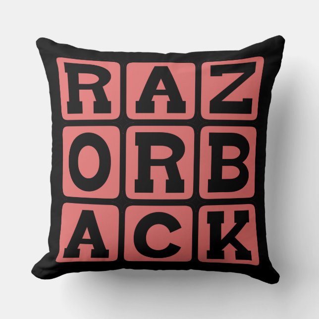 Coussin Razorback, Sanglier (Recto)