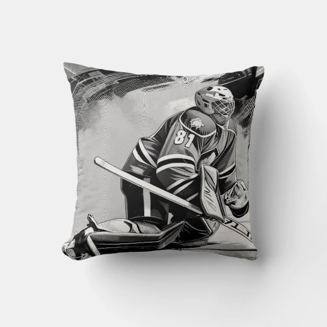 Coussin Ready For Anything - Ice Hockey Goalie (Recto)