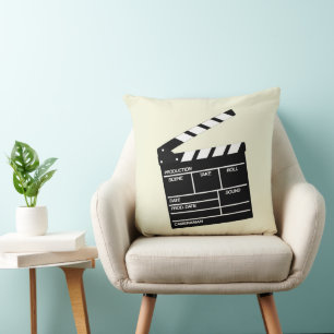 Coussin Réalisateur de films Clap Clapper Clapperboard Des