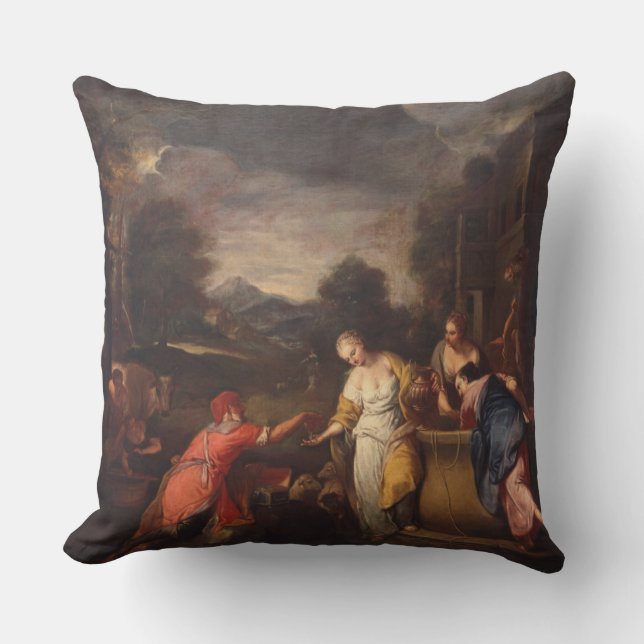 Coussin Rebecca au puits (Recto)
