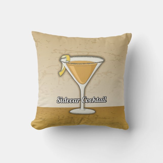 Coussin Recette de cocktail Sidecar (Recto)