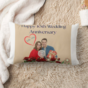 Coussin Rectangle 10e anniversaire de mariage