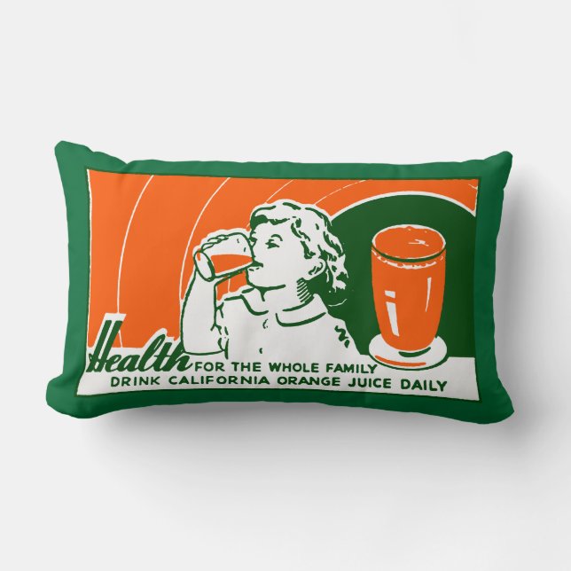 Coussin Rectangle 1925 Boire du jus d'orange (Recto)