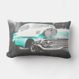 Coussin Rectangle 1958 chevy impala bleu vif