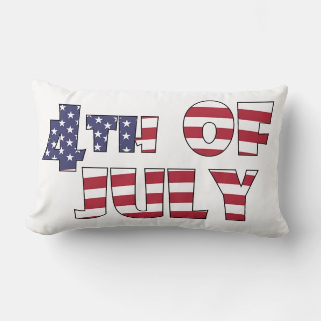 Coussin Rectangle 4 juillet (Recto)