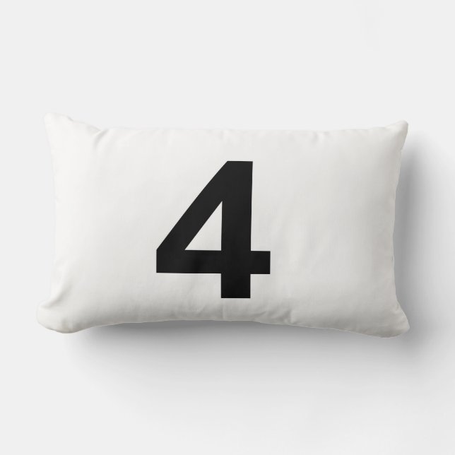 Coussin Rectangle 4 - numéro quatre (Recto)