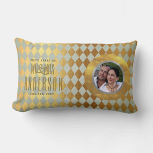 Coussin Rectangle 50ème anniversaire du Mariage de PHOTO