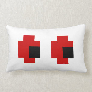 Coussin Rectangle 8 yeux rouges éffrayants de bit