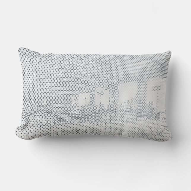 Coussin Rectangle À damiers gris et blanc (Recto)