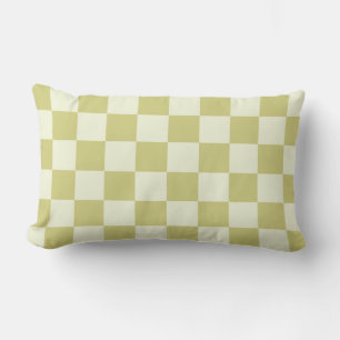 Coussin Rectangle à damiers Sage Green