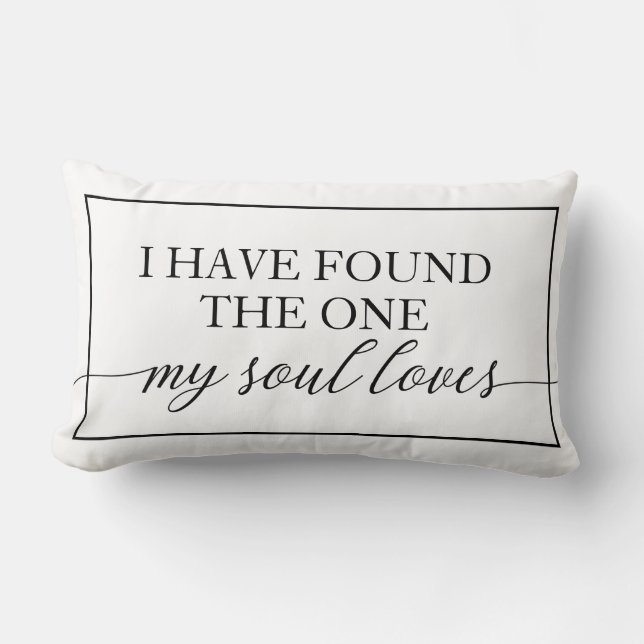 Coussin Rectangle A trouvé celui ma citation moderne d'amours d'âme (Recto)