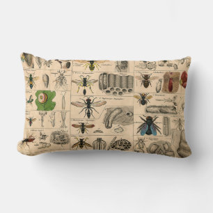 Coussin Rectangle Abeille Insecte Bug Wasp Nature Peinture des abeil
