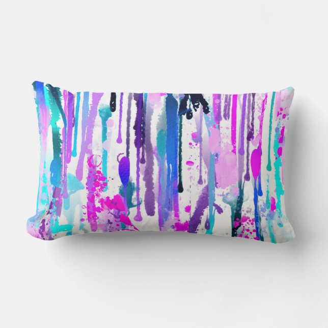 Coussin Rectangle Abstract Watercolor (Recto)