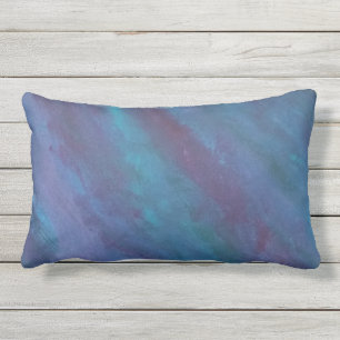Coussin Rectangle Abstrait Blue-Ombre Turquoise Turquoise violet v