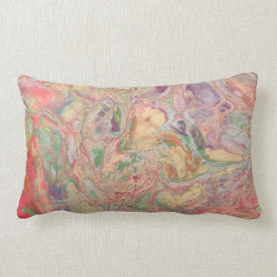 Coussin Rectangle abstrait multicolore
