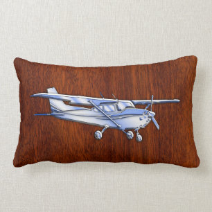 Coussin Rectangle Acajou classique de vol de Cessna de chrome