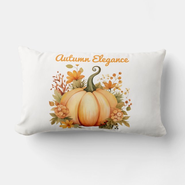 Coussin Rectangle Accent Coussin- Autumn Elegance Accent Coussin. (Recto)