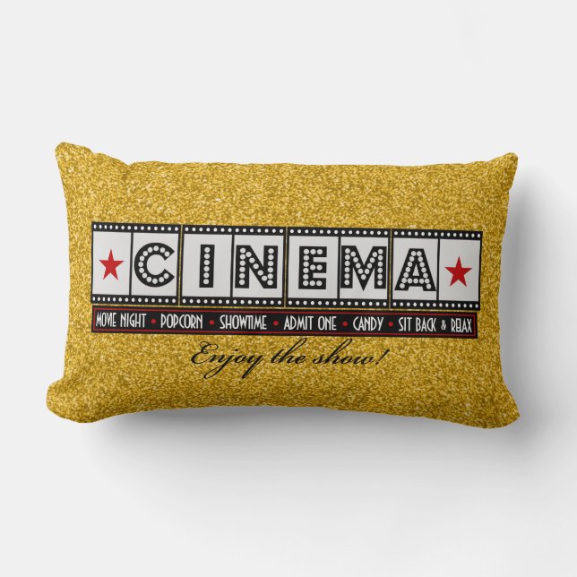 Coussin Rectangle Accent de rouge d'oreiller de cinéma de salle de (Recto)
