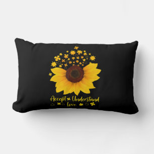 Coussin Rectangle Accepter Comprendre l'amour Sunflower Chemise Auti
