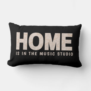 Coussin Rectangle Accueil Est Dans Le Studio De Musique Lancer Oreil
