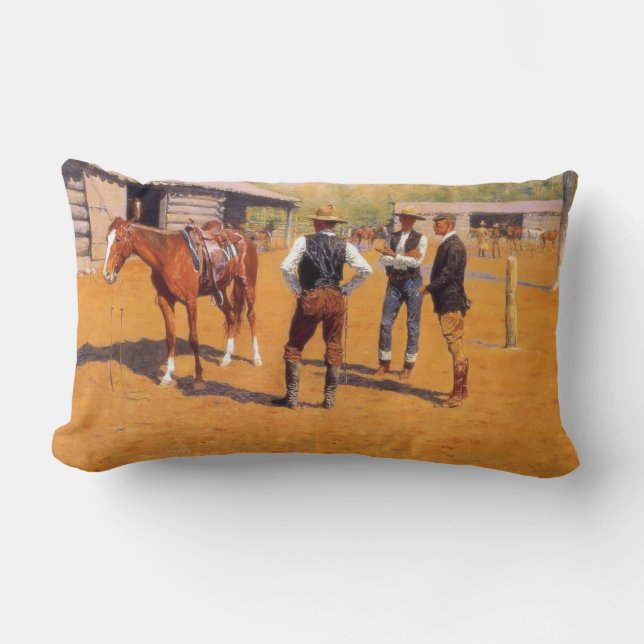 Coussin Rectangle Acheter Polo Ponies dans l'Ouest américain (Recto)