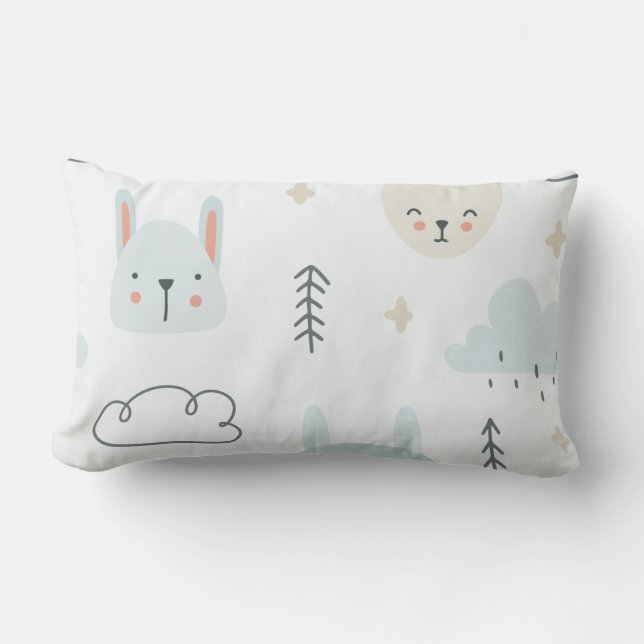 Coussin Rectangle Adorable poupée pastel enfants motifs (Recto)