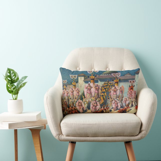 Coussin Rectangle Affiche De Cirque Des Danseurs Avant Le Roi Maure (Chaise)