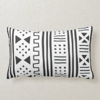 Africain blanc MudCloth du noir | inspiré