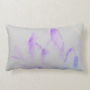 Coussin Rectangle Âge d'aquarelle abstraite moderne de cristaux de