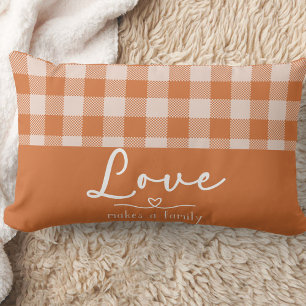 Coussin Rectangle Agritourisme Orange Plaid