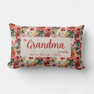 Coussin Rectangle Aimé par... Qualité de papier 3d floral personnali