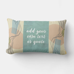 Coussin Rectangle ajouter une citation art abstrait style moyen sièc