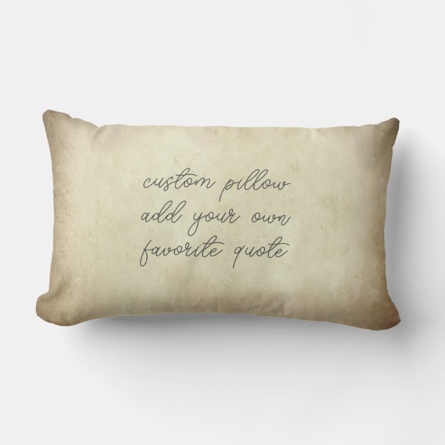 Coussin Rectangle ajouter votre citation texte aquarelle grunressed (Recto)