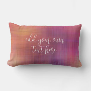 Coussin Rectangle ajouter votre propre texte violet et rose ombre aq