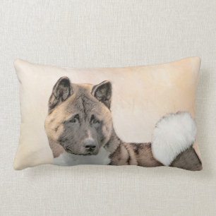 Coussin Rectangle Akita Peinture - Cute Original Chien Art