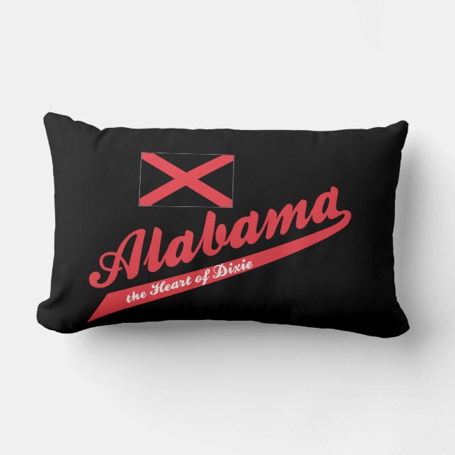 Coussin Rectangle Alabama Cœur de Dixie (Recto)