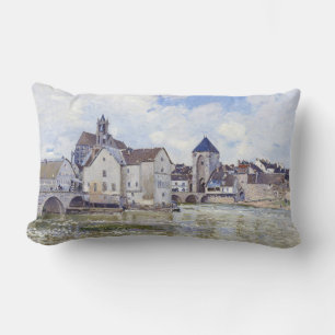 Coussin Rectangle Alfred Sisley Bâtiments et ponts avec l'eau