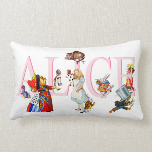 Coussin Rectangle Alice à Wonderland et Friends