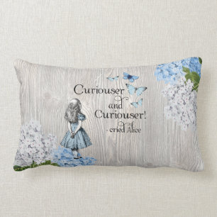 Coussin Rectangle Alice au pays des merveilles Curiouser Floral Lumb