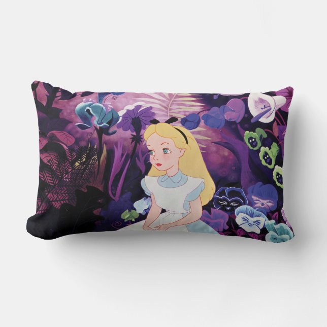 Coussin Rectangle Alice au pays des merveilles Film de fleurs de jar (Recto)