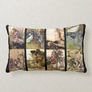 Coussin Rectangle Alice dans l'ensemble du pays des merveilles de
