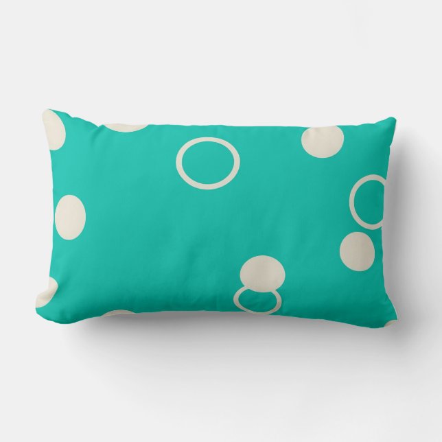 Coussin Rectangle Almofadas DESIGN Padrão Gráfico em Turquesa        (Recto)