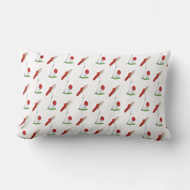 Coussin Rectangle Amanita muscaria (Recto)