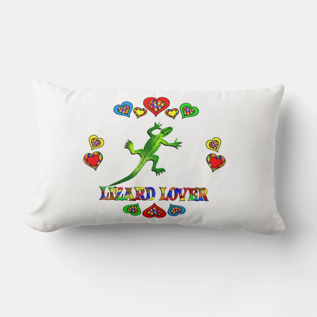 Coussin Rectangle Amant de lézard (Recto)
