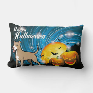 Coussin Rectangle American Pitbull Terrier Happy Halloween