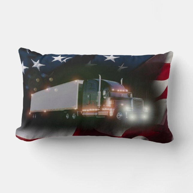 Coussin Rectangle American Trucker Pride (Recto)