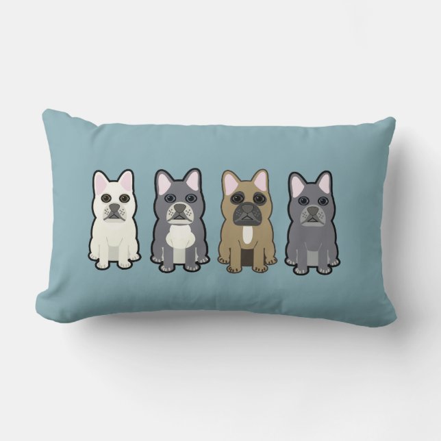 Coussin Rectangle Amis Frenchie (Recto)